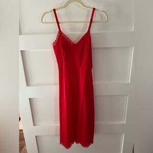 Shadowline vintage Red slip or slip dress size 32